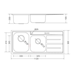 Chậu rửa chén Malloca MS 1027R NEW